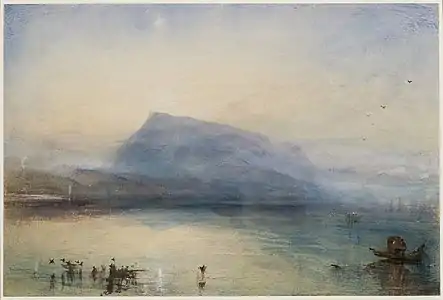 ターナー The Blue Rigi, 29.7x45cm, 1842; テート・ギャラリー