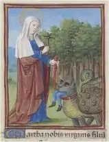 ルネ2世の聖務日課書の聖女マルタとタラスク