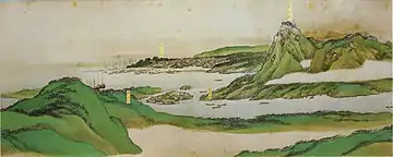 熊野舟行図 下巻(部分)