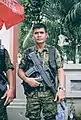 97式自動歩槍を装備したカンボジア首相護衛部隊の兵士(2017年)