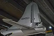 B-29尾部の銃座。20ミリ機関砲を撤去し12.7ミリ連装機銃のみとしたB-29Bのもの。
