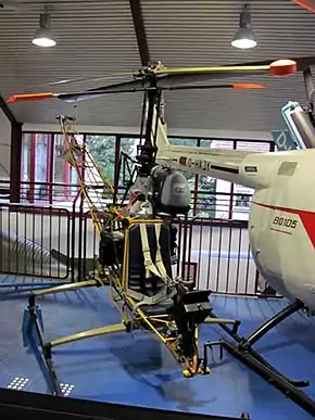 ビュッケブルクのヘリコプター博物館（Hubschrauber Museum）に展示中のBo 103