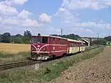 ディーゼル機関車が牽引する客車列車(2009年撮影)
