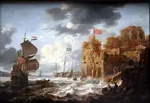 中東の港 (1650/1652) ベルギー王立美術館