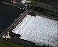 余水吐きの空中写真