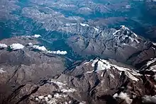 ボルミオ周辺の空撮