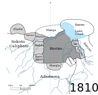 1810年のボルヌ帝国