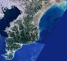 九十九里浜の位置(100x100内)