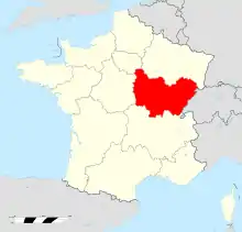 ブルゴーニュ=フランシュ=コンテの位置