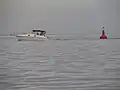 アルゼンチンのラプラタ川にある右舷標識浮標