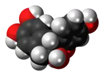 Space-filling model of the brazilin molecule{{{画像alt1}}}