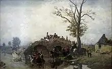 退却する兵士(1888)