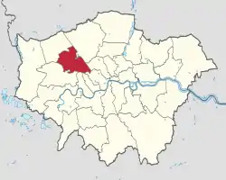 グレーター・ロンドン内における区の位置