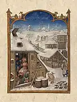 グリマーニ・ブレヴィアリ（英語版）に描かれたプエル・ミンゲンス（1510年頃、国立マルチャーナ図書館）