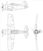 F2A-1 三面図