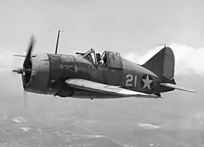 ジョセフ・C・クリフトン少佐の搭乗するF2A-3(1942年8月2日撮影)