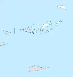 ロードタウンの位置(イギリス領ヴァージン諸島内)