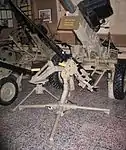 展開状態のM63対空銃架。トリガー位置は対空用にセットされている