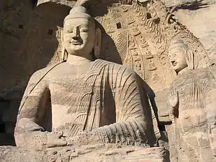 中国で極端に単純化・抽象化・様式化された仏像(北魏時代)