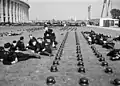 黒略帽をかぶるSS兵たち（1936年ベルリンオリンピック）