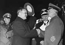 訪独してリッベントロップらドイツの首脳と会談するモロトフ（1940年11月）