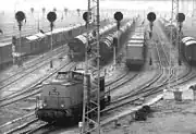東ドイツ・ロストックの貨物駅(1986年)