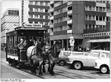 路面電車開業100周年記念に復活した馬車鉄道（1972年撮影）