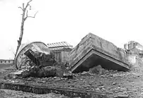 爆破された総統官邸。1947年12月撮影