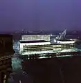 ライトアップされた共和国宮殿と東ベルリンの夜景（1976年）