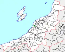分水町の県内位置図