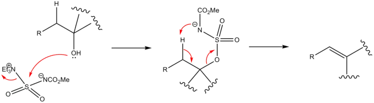 一般的なバージェス試薬の反応機構