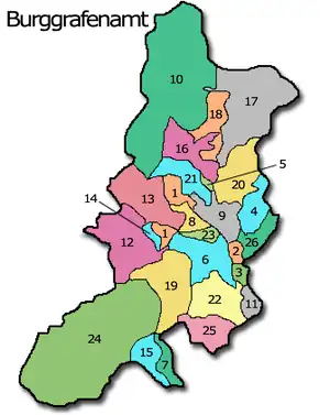 ブルクグラーフェンアムトのコムーネ（中心地メラーノは9）。ラグンドは1。