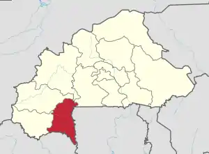 南西部地方の位置