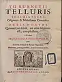 Telluris theoria sacra, 1699