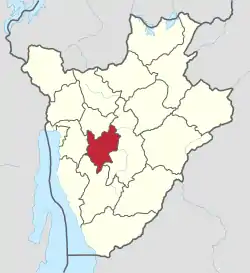 ムワロ県の位置