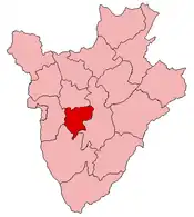 ムワロ県の位置