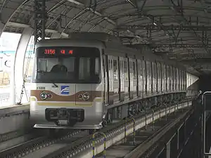 3号線で使用されている3000系電車(2009年2月23日、亀浦駅)