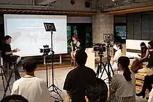 ゼロ高生による堀江貴文へのプレゼンの模様