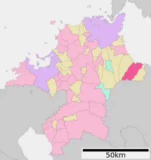 豊前市位置図