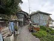 屏風島の路地と集落