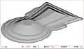 3DCGで描画。北西方向から見る