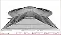 3DCGで描画。前方部正面から見る