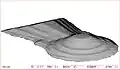 3DCGで描画。東方向から見る