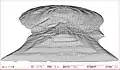 3DCGで描画。前方部正面から見る