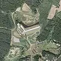 富入沢ダム空撮（国土地理院、2011年撮影）