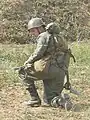 vz.60戦闘服の上から個人装備を着用する人民軍兵士（後年の再現）