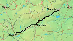 140号線 (チェコ)の路線図