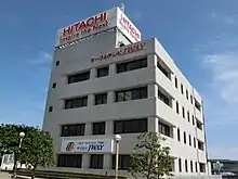 JWAY本社（現在、看板は「JWAY」と「FMひたち」を併記して掲示されている）