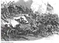 1863年の南北戦争を描いた　Frank Leslie's Illustrated Newspaperの挿絵