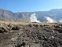 火口底